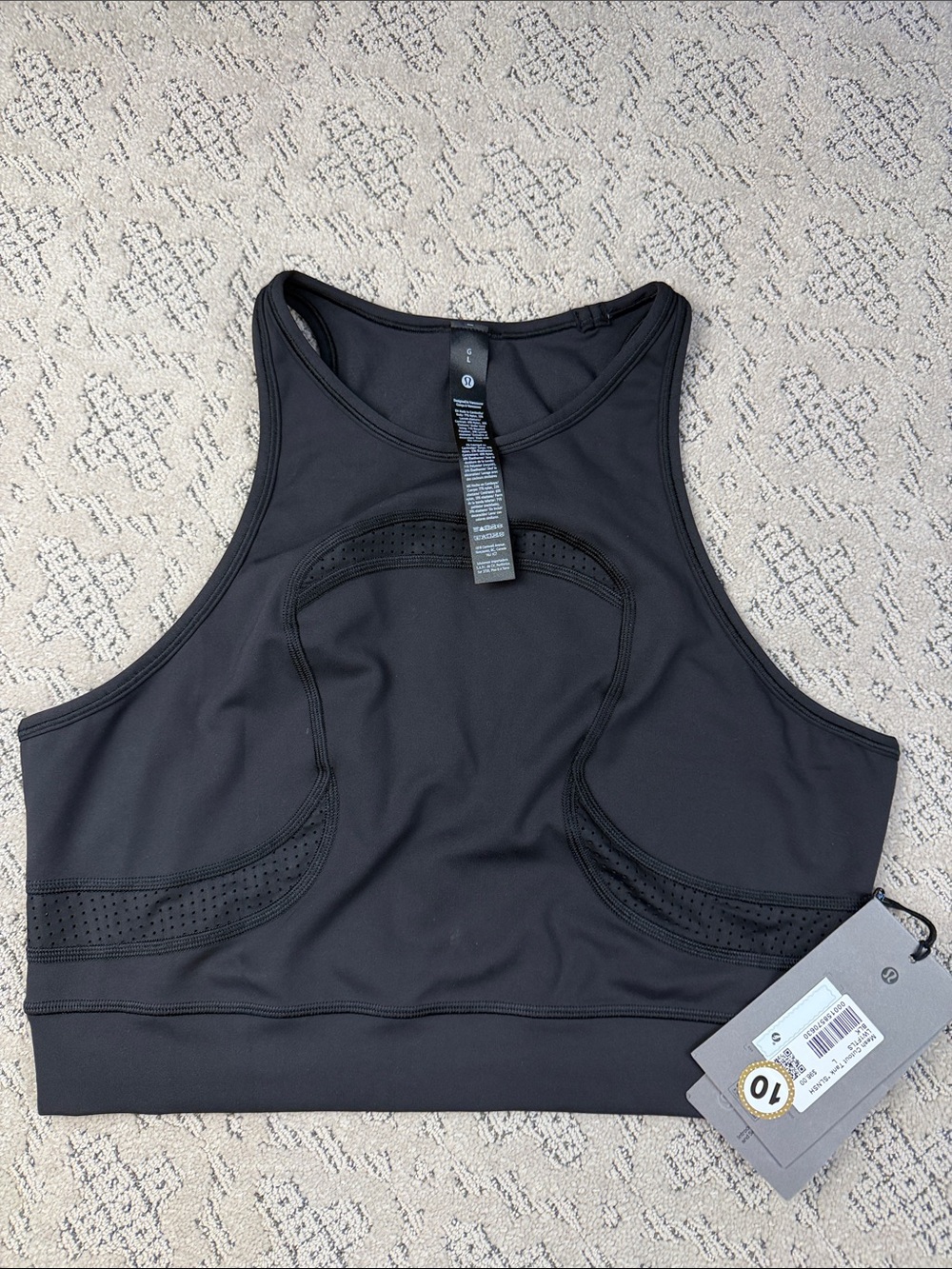 lululemon NWT SIZE L mesh cut out tank SLNSH